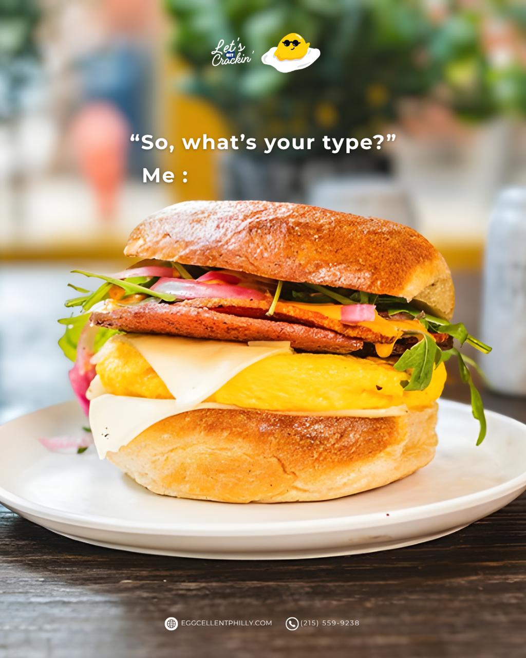 So, what's your type? 🤔 This gourmet sandwich speaks for itself! 🥪✨...